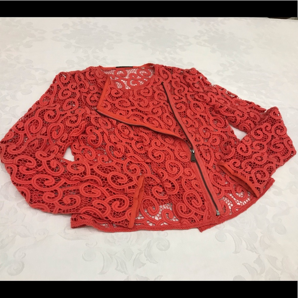 Tahari crochet lace jacket
